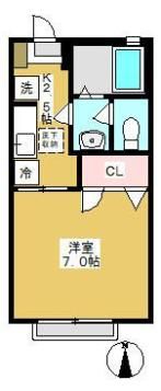 グリーンヒル壱番館 102の間取り画像
