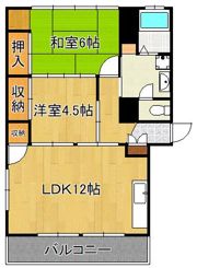 西日本サンハイツ 304号の間取り画像