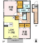 CASA VIVACE（カーサヴィヴァーチェ）の間取り画像