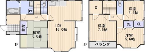東畦戸建の間取り画像