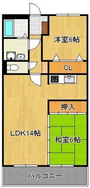 菊竹ビル金鶏の間取り画像