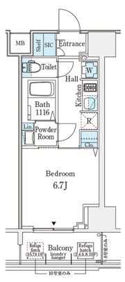 ジオエント新町の間取り画像
