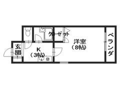 ステューディオ長束の間取り画像