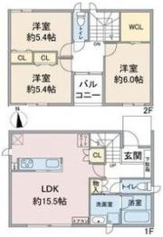 吉根貸戸建の間取り画像