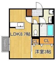 D-ROOM桜 本城の間取り画像