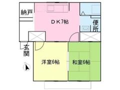 サンフラワー梅山Bの間取り画像