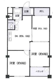 南千里コーポラスの間取り画像