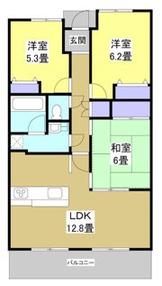 イトーピア中沢グリーンアベニュー(404)の間取り画像