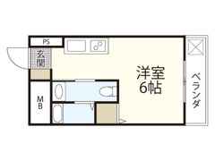 第6みぞたコーポの間取り画像