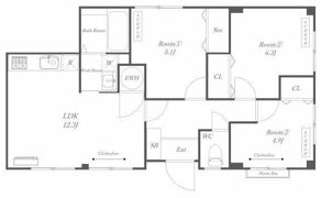 笹堀Bの間取り画像