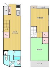 山田貸家の間取り画像