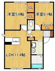 ヴェルドミールK A棟の間取り画像