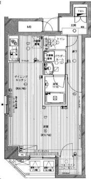 メインステージ浅草橋Ⅱの間取り画像