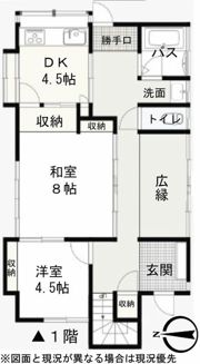 松田庶子貸家の間取り画像