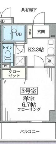 エクセレントアフィー横浜橋の間取り画像