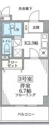 エクセレントアフィー横浜橋の間取り画像