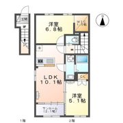 富山市黒崎新築アパートの間取り画像