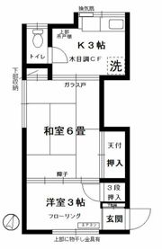 みどり荘（毎月20枚の銭湯券付き）の間取り画像