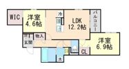 サンパティーク住吉の間取り画像