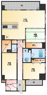 サーパス三芳の間取り画像