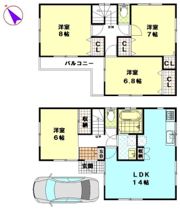 岩原邸貸家の間取り画像