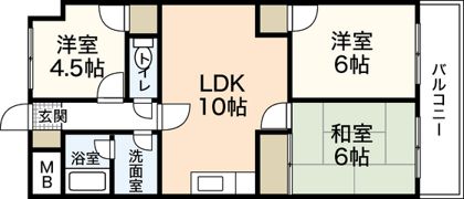 サンシティー十日市の間取り画像