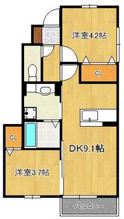 グランドヒルズAの間取り画像
