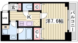 レジディア神戸元町の間取り画像