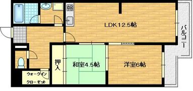 ビューハイツ京都山科（ベルヴィ52）の間取り画像