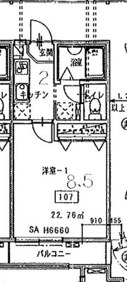 ジュネス北烏山の間取り画像