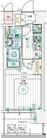 エステムコート難波WEST-SIDEⅨレデントの間取り画像