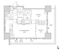 ザ・パークハビオ北千住の間取り画像