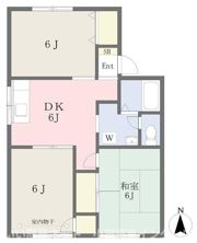 ハイツ平和Bの間取り画像