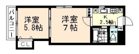 ジョイナス西新庄の間取り画像