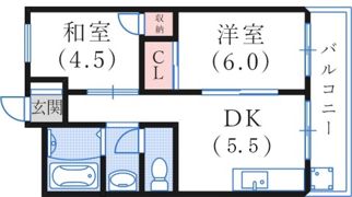 六甲道レクランの間取り画像