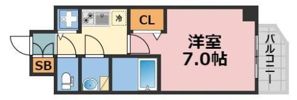 プレサンス堺筋本町駅前シェルの間取り画像