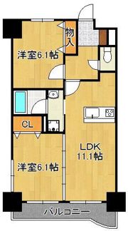 ニューシティアパートメンツ南小倉IIの間取り画像