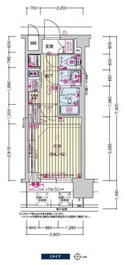 プレサンス天王寺ヴィヴァンの間取り画像