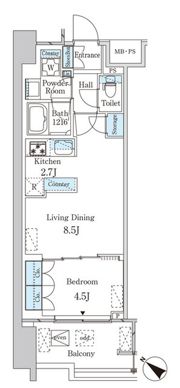 レガシス中目黒の間取り画像