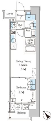 レガシス中目黒の間取り画像