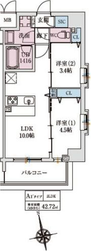 スプランディッドⅨ(ナイン)の間取り画像