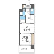 ライブガーデン江坂Ⅷの間取り画像