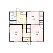 中庭貸住宅の間取り画像