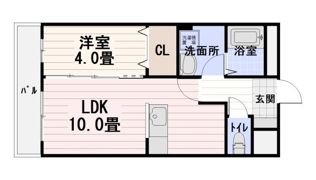 プレステージ赤間の間取り画像