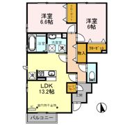 サンシャイン上冨居Ⅱ Aの間取り画像