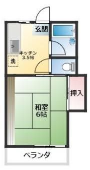 コーポ広栄の間取り画像