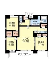 コンシェリア水前寺の間取り画像