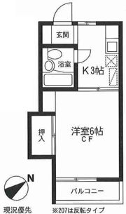 ジュネス峰岡の間取り画像