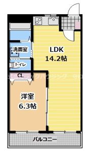 シャトー若杉マンションの間取り画像