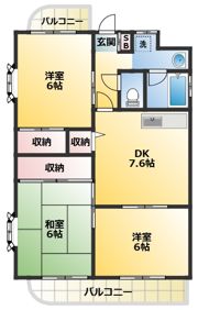 パークヒル西新井壱番館の間取り画像